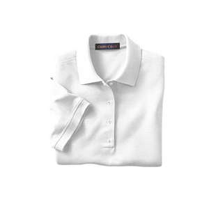 Jerzees Womens Pima Cotton Baby Pique Double Mesh Polo - Dark/All White