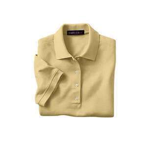 Jerzees Womens Pima Cotton Baby Pique Double Mesh Polo - Dark/All Yellow, Maize