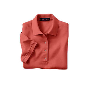 Jerzees Womens Pima Cotton Baby Pique Double Mesh Polo - Dark/All Punch