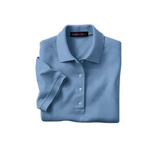 Jerzees Womens Pima Cotton Baby Pique Double Mesh Polo - Dark/All Blue, Cornflower