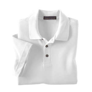 Jerzees Cross Creek Mens Pima Cotton Baby Pique Double Mesh Polo - Dark/All White