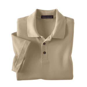 Jerzees Cross Creek Mens Pima Cotton Baby Pique Double Mesh Polo - Dark/All Putty
