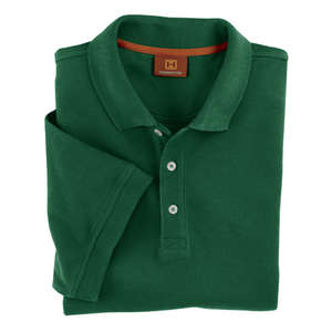 Harriton Mens Short Sleeve Pique Polo - Dark/Color (6.5 oz) Green, Hunter