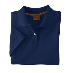 Harriton Womens Short Sleeve Pique Polo - Dark/Color (6.5 oz) Blue, Navy