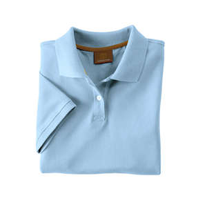 Harriton Womens Short Sleeve Pique Polo - Dark/Color (6.5 oz) Blue, Chalk