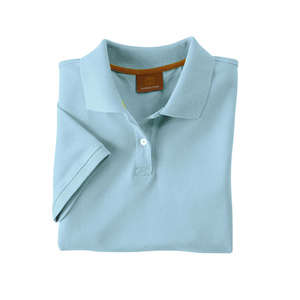 Harriton Womens Short Sleeve Pique Polo - Dark/Color (6.5 oz) Blue, Horizon