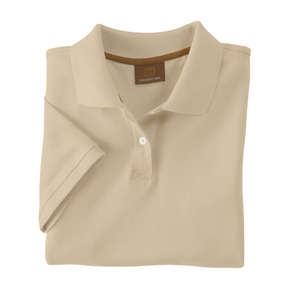 Harriton Womens Short Sleeve Pique Polo - Dark/Color (6.5 oz) Gray, Stone