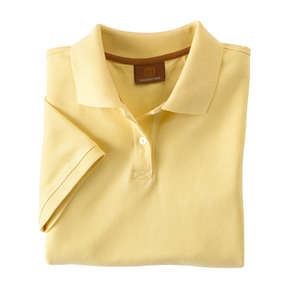 Harriton Womens Short Sleeve Pique Polo - Dark/Color (6.5 oz) Yellow, Straw
