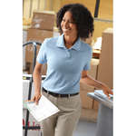 Personalized Ladies Golf & Polo Shirts - Harriton Womens Short Sleeve Pique Polo - Dark/Color (6.5 oz)