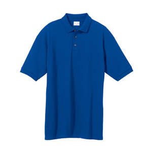 Anvil Cotton Pique Sport Shirt - Dark/Color Blue, Royal
