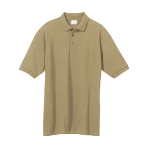 Anvil Cotton Pique Sport Shirt - Dark/Color Sand