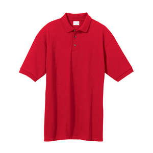 Anvil Cotton Pique Sport Shirt - Dark/Color Red