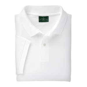 Outer Banks Mens Cotton Pique Polo - Dark/All White