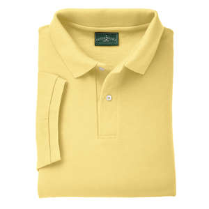 Outer Banks Mens Cotton Pique Polo - Dark/All Butter