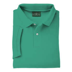 Outer Banks Mens Cotton Pique Polo - Dark/All Jade