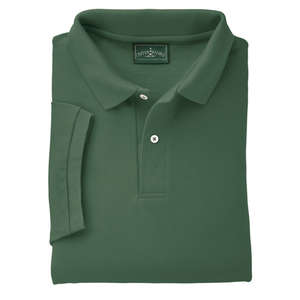 Outer Banks Mens Cotton Pique Polo - Dark/All Green, Pine