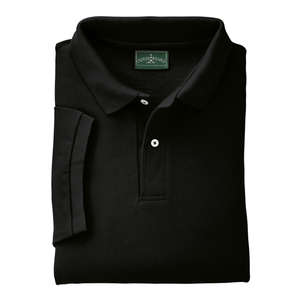 Outer Banks Mens Cotton Pique Polo - Dark/All Black