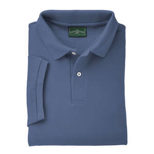 Outer Banks Mens Cotton Pique Polo - Dark/All Blue, Corporate