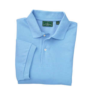 Outer Banks Mens Cotton Pique Polo - Dark/All Blue, Light