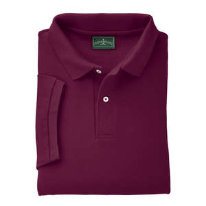 Outer Banks Mens Cotton Pique Polo - Dark/All Wine