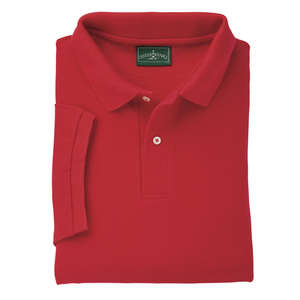 Outer Banks Mens Cotton Pique Polo - Dark/All Red, Bright