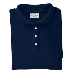 Outer Banks Womens Cotton Pique Polo - Dark/All Blue, Navy