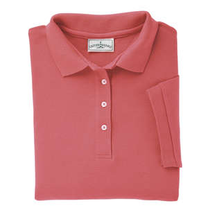 Outer Banks Womens Cotton Pique Polo - Dark/All Mango