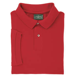 Outer Banks Cotton Pique Polo - Dark/All Red, Bright