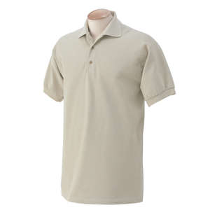 Gildan Cotton Pique Sport Shirt - Dark/Color Sand