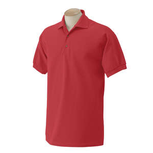 Gildan Cotton Pique Sport Shirt - Dark/Color Red, Cherry