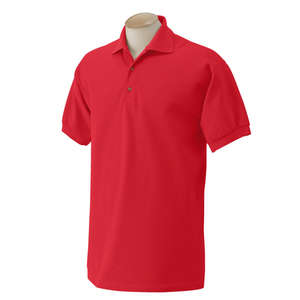 Gildan Cotton Pique Sport Shirt - Dark/Color Red