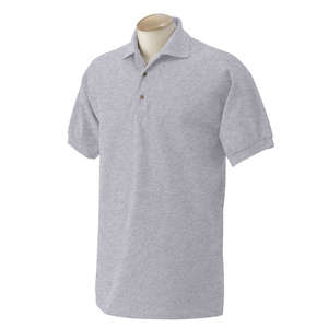 Gildan Cotton Pique Sport Shirt - Light/Heather Gray, Ash