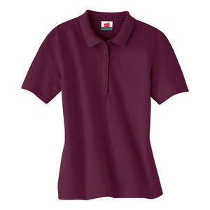 Custom Promotional Hanes Womens Cotton Pique Sport Shirt - Dark/Colors