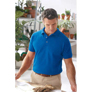 Hanes Mens Cotton Pique Sport Shirt - Dark/Color