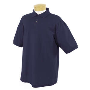 Jerzees Cotton Pique Sport Shirt - Dark/Color Blue, Navy
