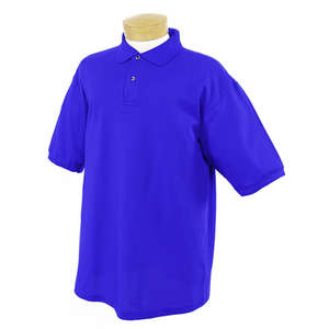 Jerzees Cotton Pique Sport Shirt - Dark/Color Blue, Royal