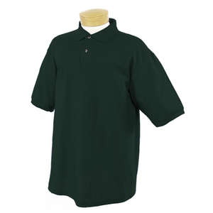 Jerzees Cotton Pique Sport Shirt - Dark/Color Green, Forest