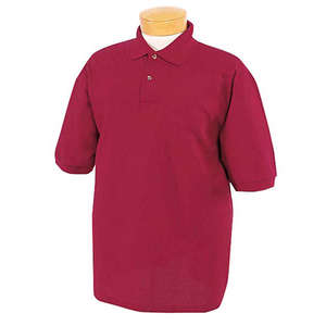 Jerzees Cotton Pique Sport Shirt - Dark/Color Red, True