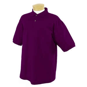 Jerzees Cotton Pique Sport Shirt - Dark/Color Maroon
