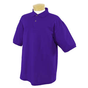 Jerzees Cotton Pique Sport Shirt - Dark/Color Purple, Deep