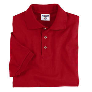 Jerzees Cotton Jersey Sport Shirt - Dark/Color Red