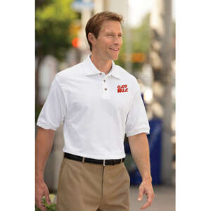 Custom Promotional Jerzees Cotton Jersey Sport Shirt - White/Neutral