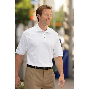 Jerzees Cotton Jersey Sport Shirt - White/Neutral 