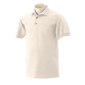 Gildan 100% Cotton Sport Shirt - White/Neutral Sand