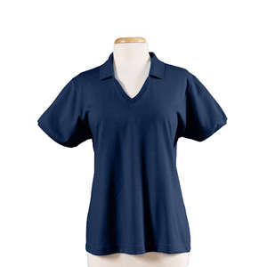 Jerzees Womens 50/50 SpotShield Jersey Polo - Dark/Color Blue, Navy
