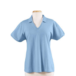 Jerzees Womens 50/50 SpotShield Jersey Polo - Dark/Color Blue, Light