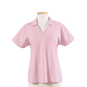 Jerzees Womens 50/50 SpotShield Jersey Polo - Dark/Color Pink