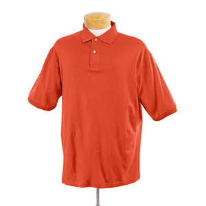 Jerzees Mens 50/50 SpotShield Jersey Polo - Dark/Color Orange, Burnt