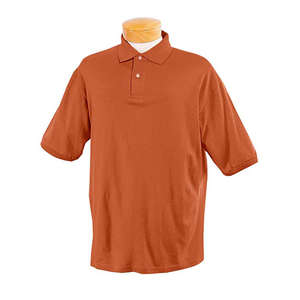 Jerzees Mens 50/50 SpotShield Jersey Polo - Dark/Color Orange, Texas
