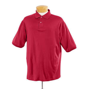 Jerzees Mens 50/50 SpotShield Jersey Polo - Dark/Color Red, True